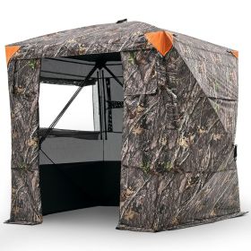 VEVOR Hunting Blind, 4-5 Person See Through Ground Blinds with Carrying Bag, 270 Degree Portable Camouflage Tent